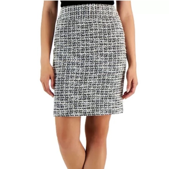 TAHARI ASL Women's Tweed Pencil Skirt Sz. 12 grey - Picture 1 of 6